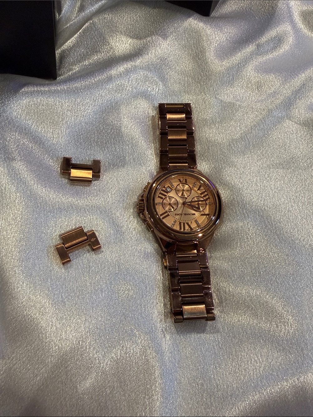 Michael Kors Rose Gold Tone Men’s Chronograph Bracelet Watch